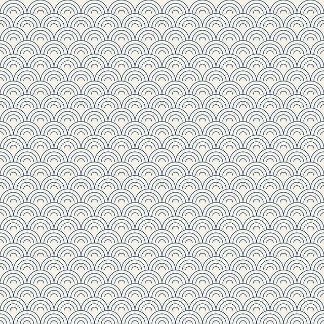 Seigaiha indigo blue Japanese wave pattern