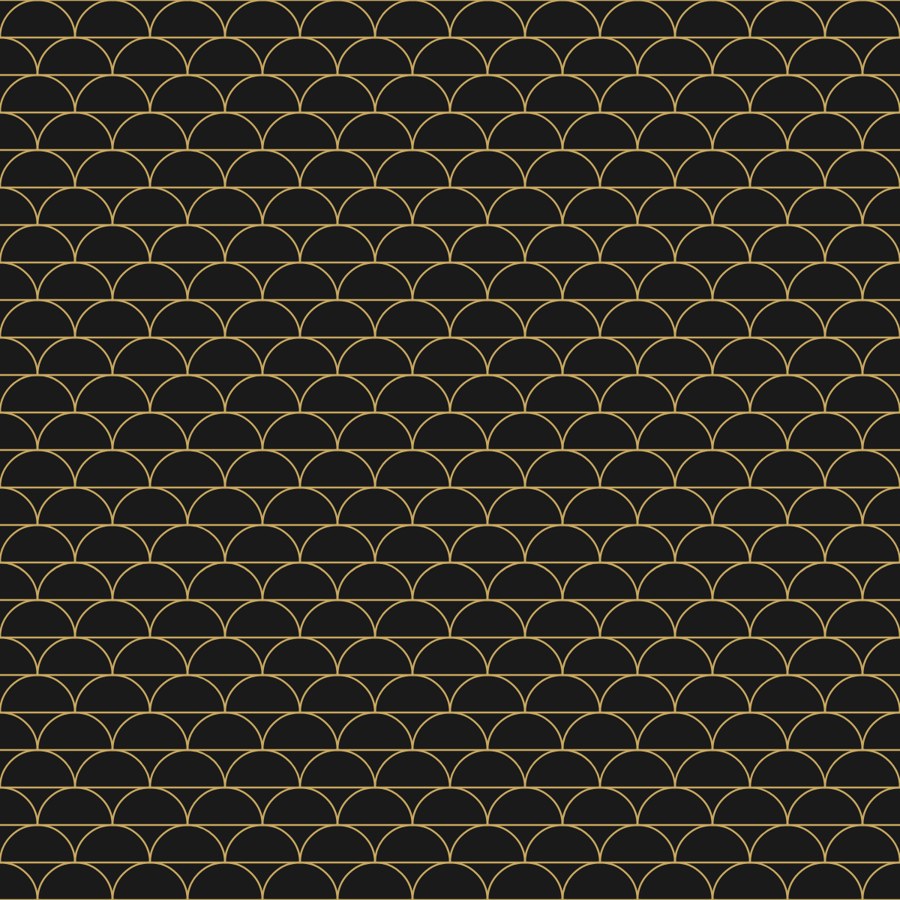 Uroko gold on black Japanese scale pattern